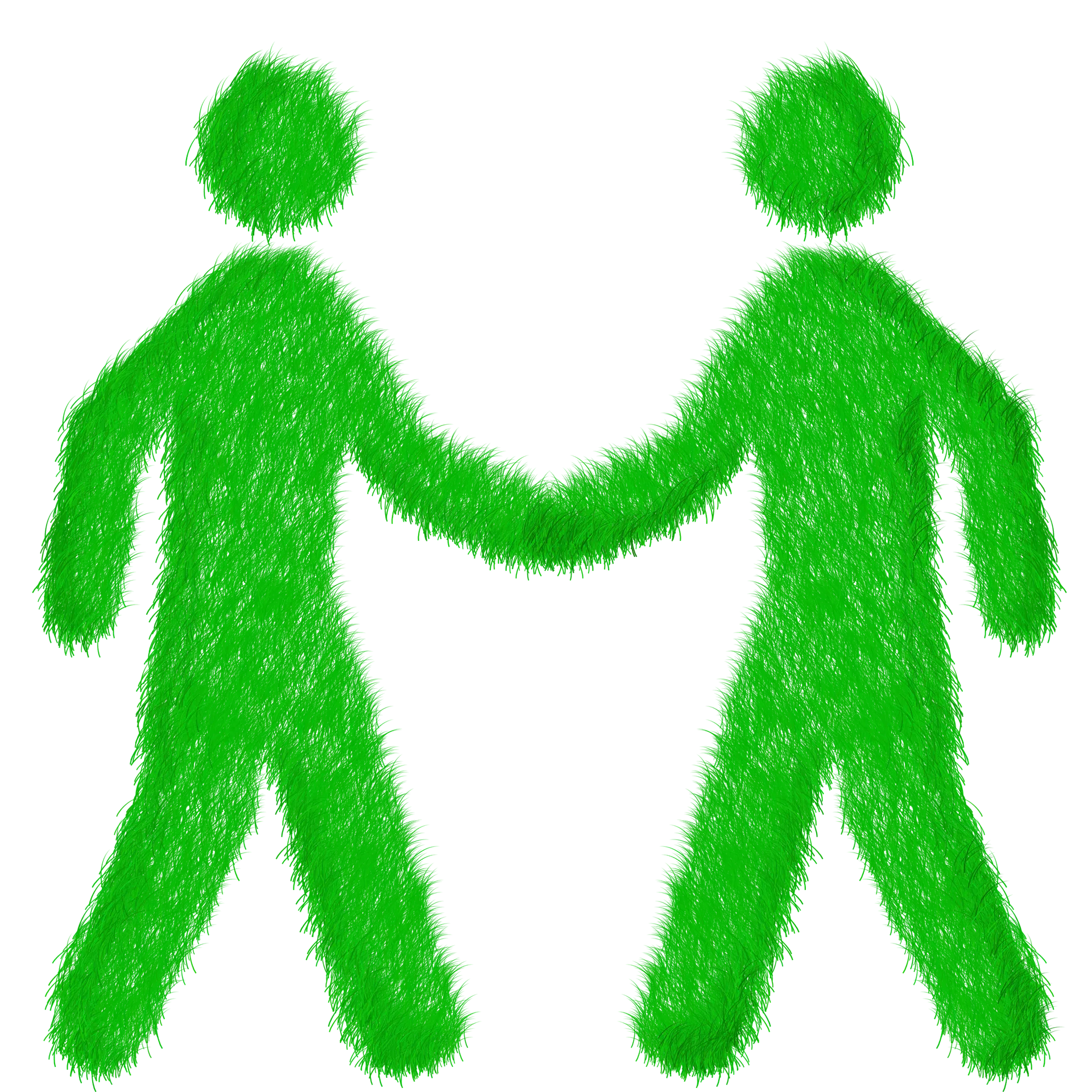 Echo, Environmentally Sustainable, Ecology, Green, Grass, Lawn, Blade Of Grass, Omino, Stick Man, Men, Person, Nature, Stratta Hand, Agreement